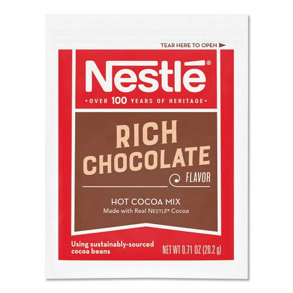 Hot Cocoa Mix, Rich Chocolate, .71oz, 50/box, Bundle of 10 Boxes T397683