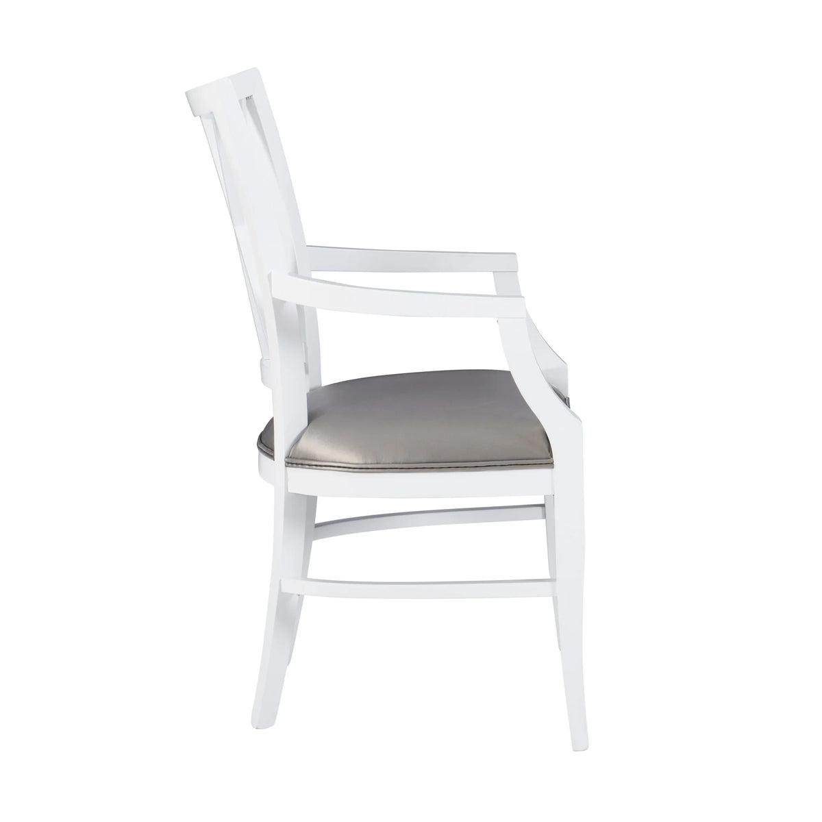 White Wood Dining Arm Chair B76495