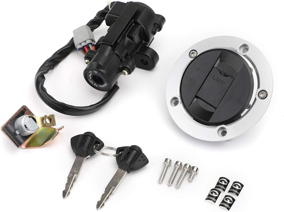 Ignition Switch Fuel Gas Cap Seat Lock Keys for Suzuki GSXR 600 750 1000 V-Strom W600