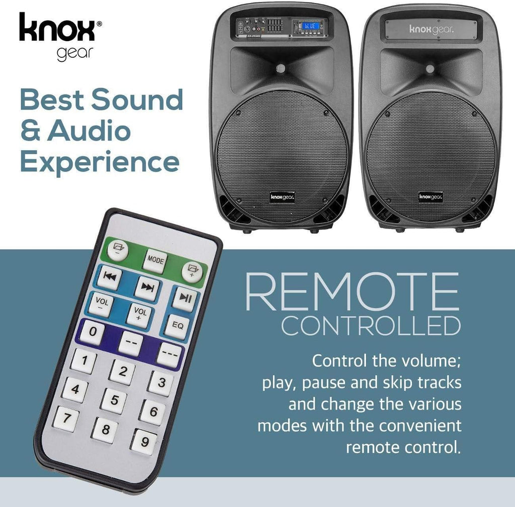 8 Piece Portable PA System with Microphone and Bluetooth R190919