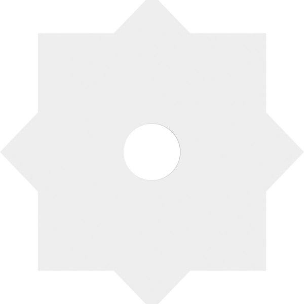 28 inchod x 5 inchid x 15 1/2 inchc x 1 inchp PVC Ceiling Medallion S634