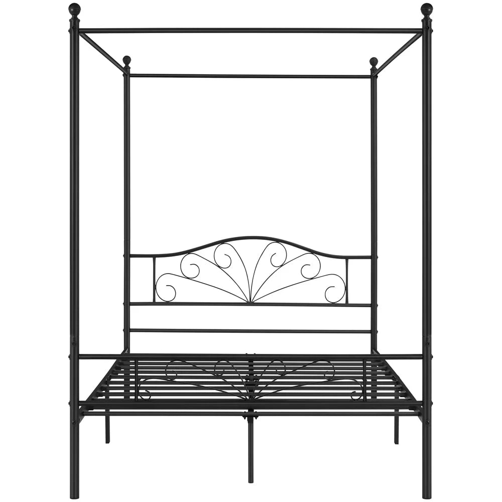 Metal Canopy Bed Frame with Arched Headboard Full K6904