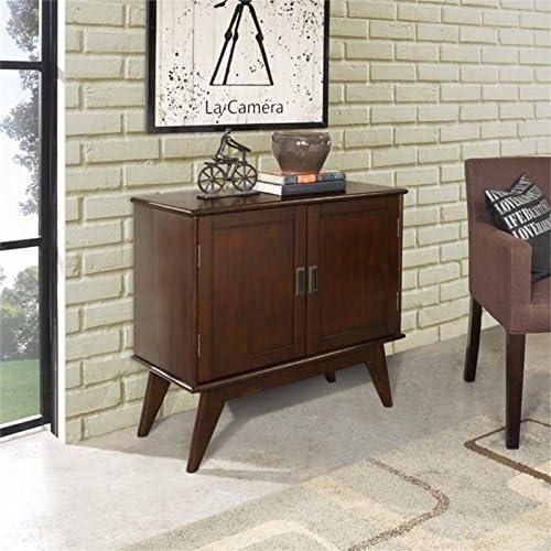 Solid Wood Storage Cabinet in Auburn Brown I5129