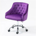 Blue Velvet Adjustable Swivel Desk Chair U581362