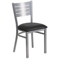 Black Vinyl Seat Metal Restaurant Chair C55370