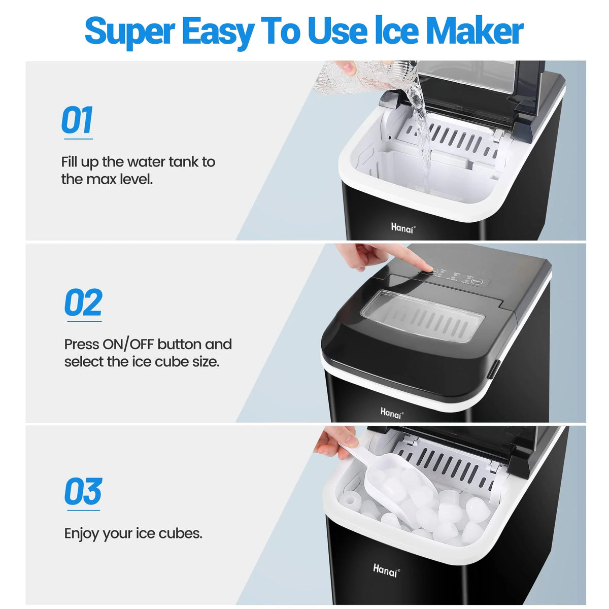 Portable Ice Maker with Ice Scoop and Basket G171