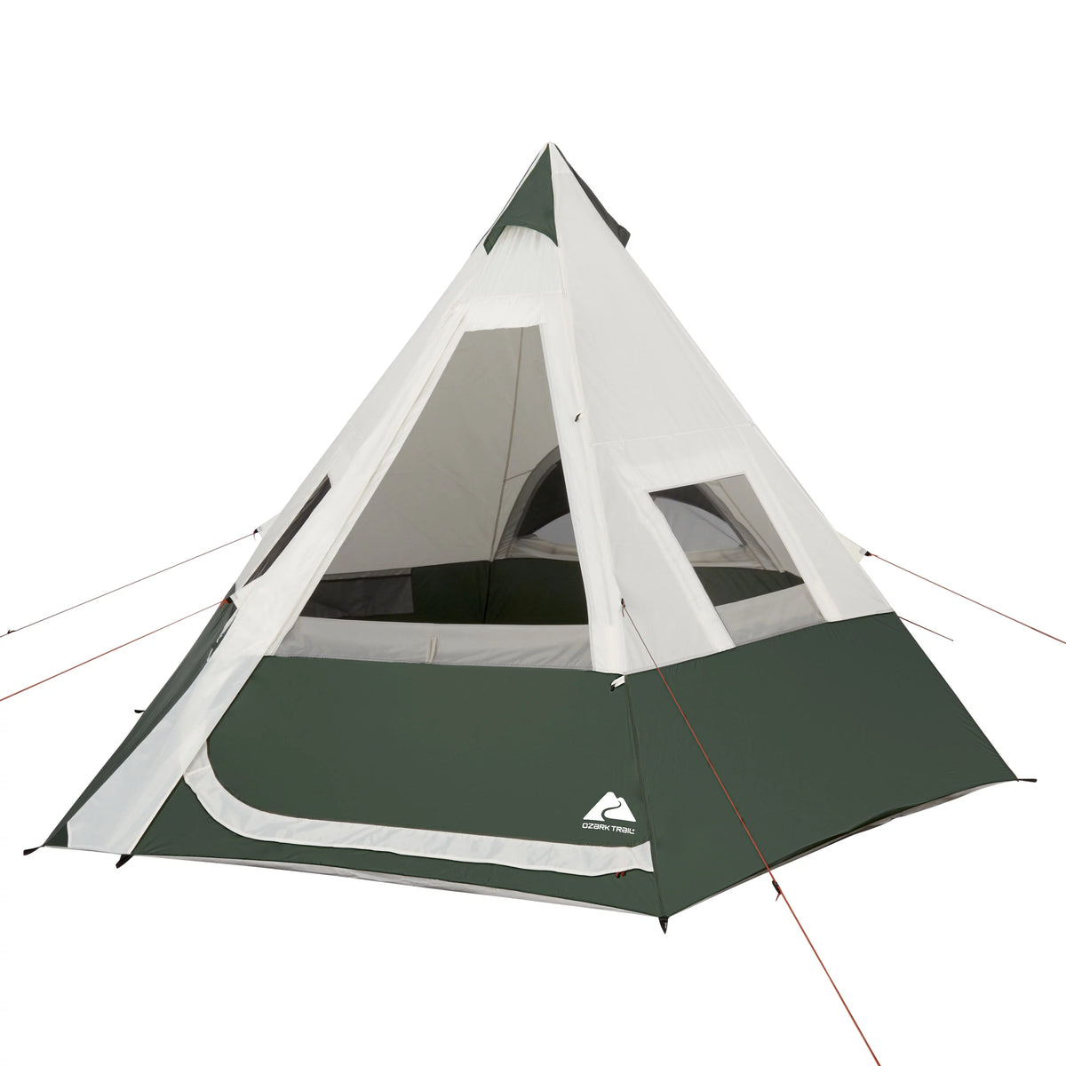 7-Person 1-Room Teepee Tent with Vented Rear Window, Green M587