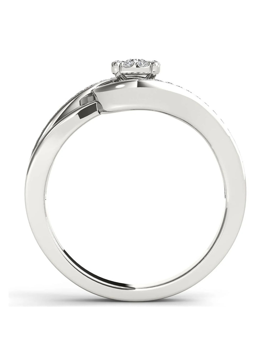 1/5ct Tw Diamond Cluster Engagement Ring Y11539