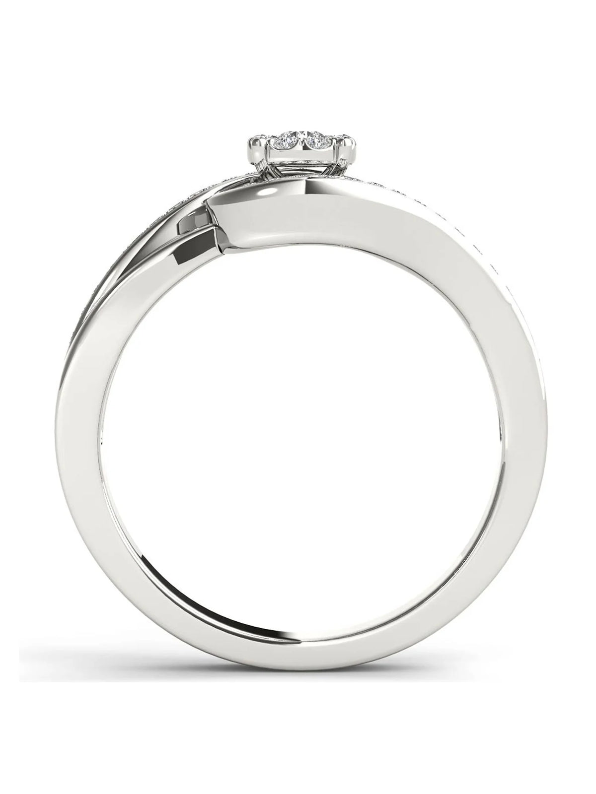 1/5ct Tw Diamond Cluster Engagement Ring Y11539