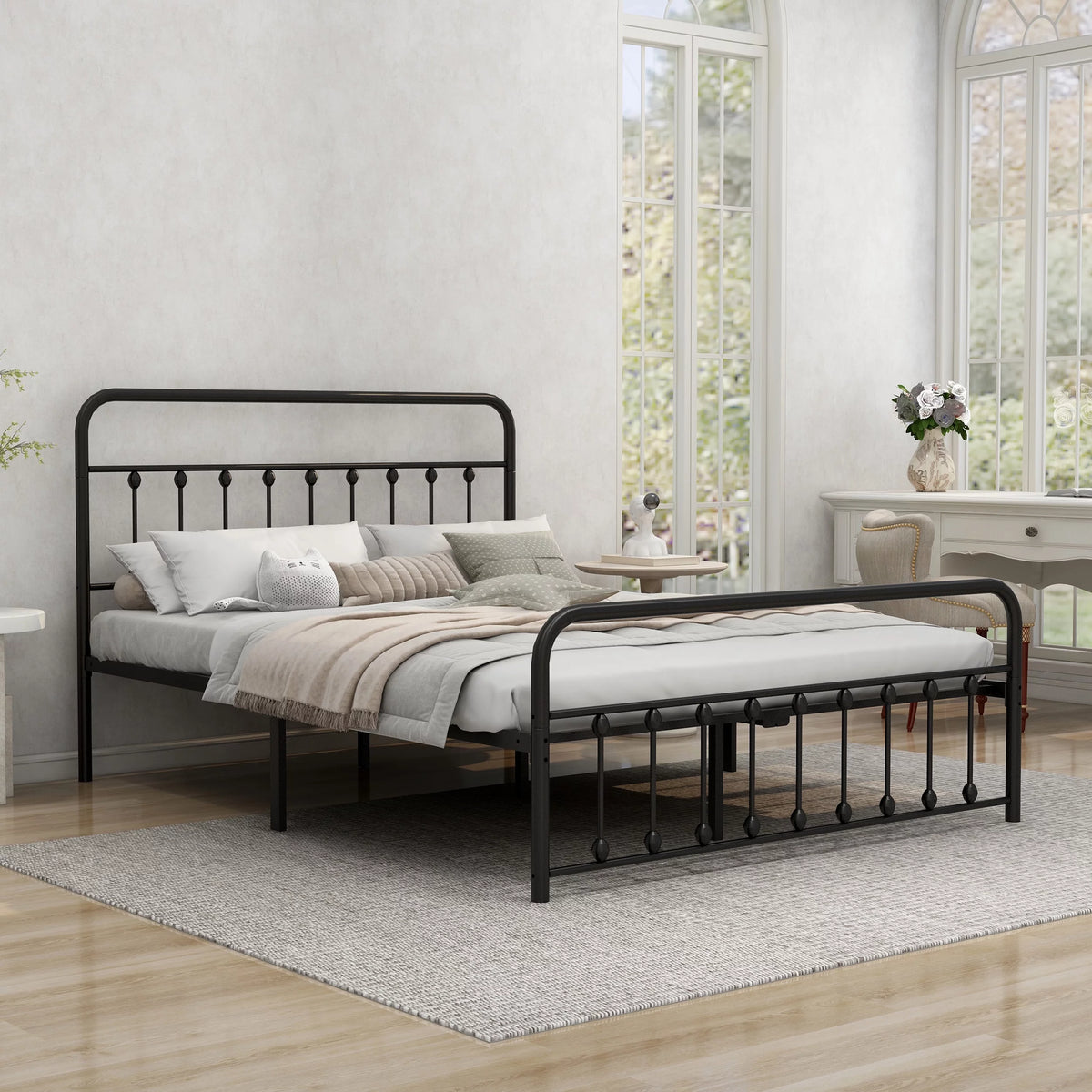 Queen Platform Metal Bed Frame M22809