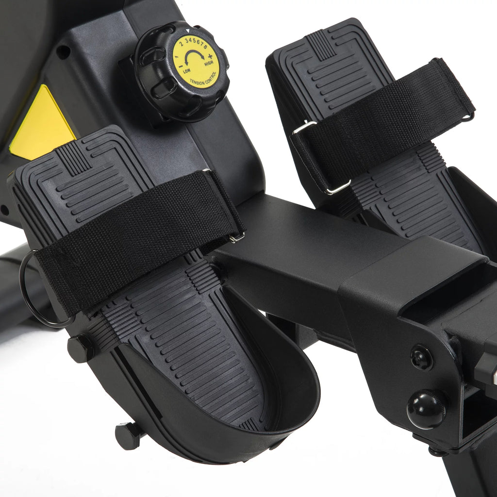 Magnetic Rowing Machine with LCD Monitor, 46 Slide Rail, Compact Folding Rower T634