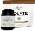 Unflavored Creatine Powder and Chocolate Whey Protein Isolate Bundle J53025