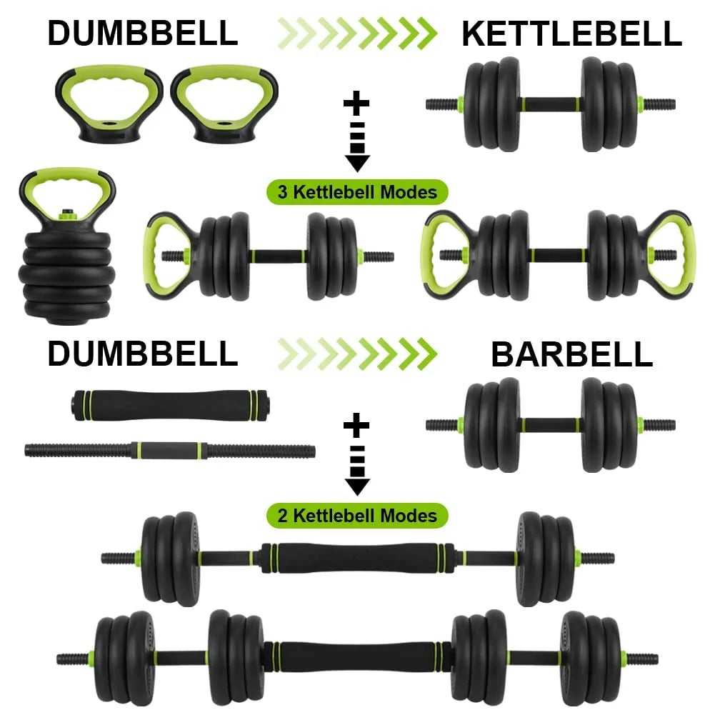 4-in-1 Adjustable Dumbbells Set Y244