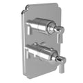 Square Thermostatic Trim Plate with Handle Satin Gold Q685