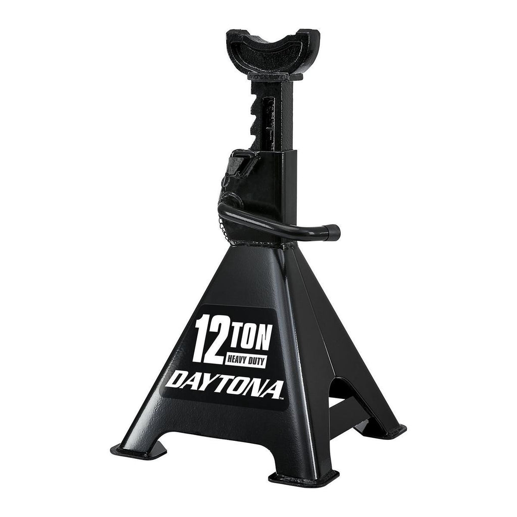 12 Ton Heavy Duty Ratcheting Jack Stands, Black D5053