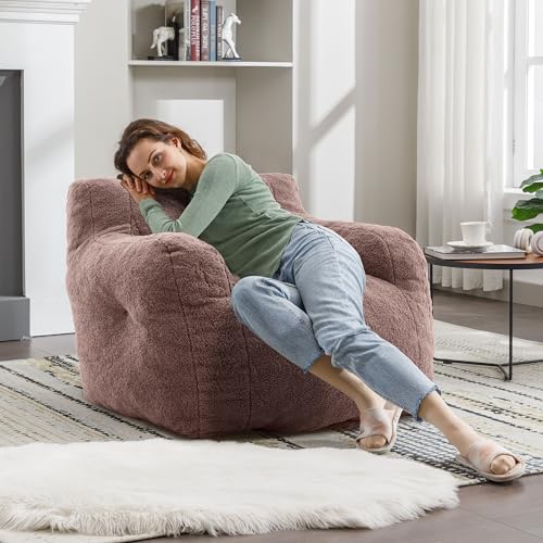 White Tufted Bean Bag Chair M89073