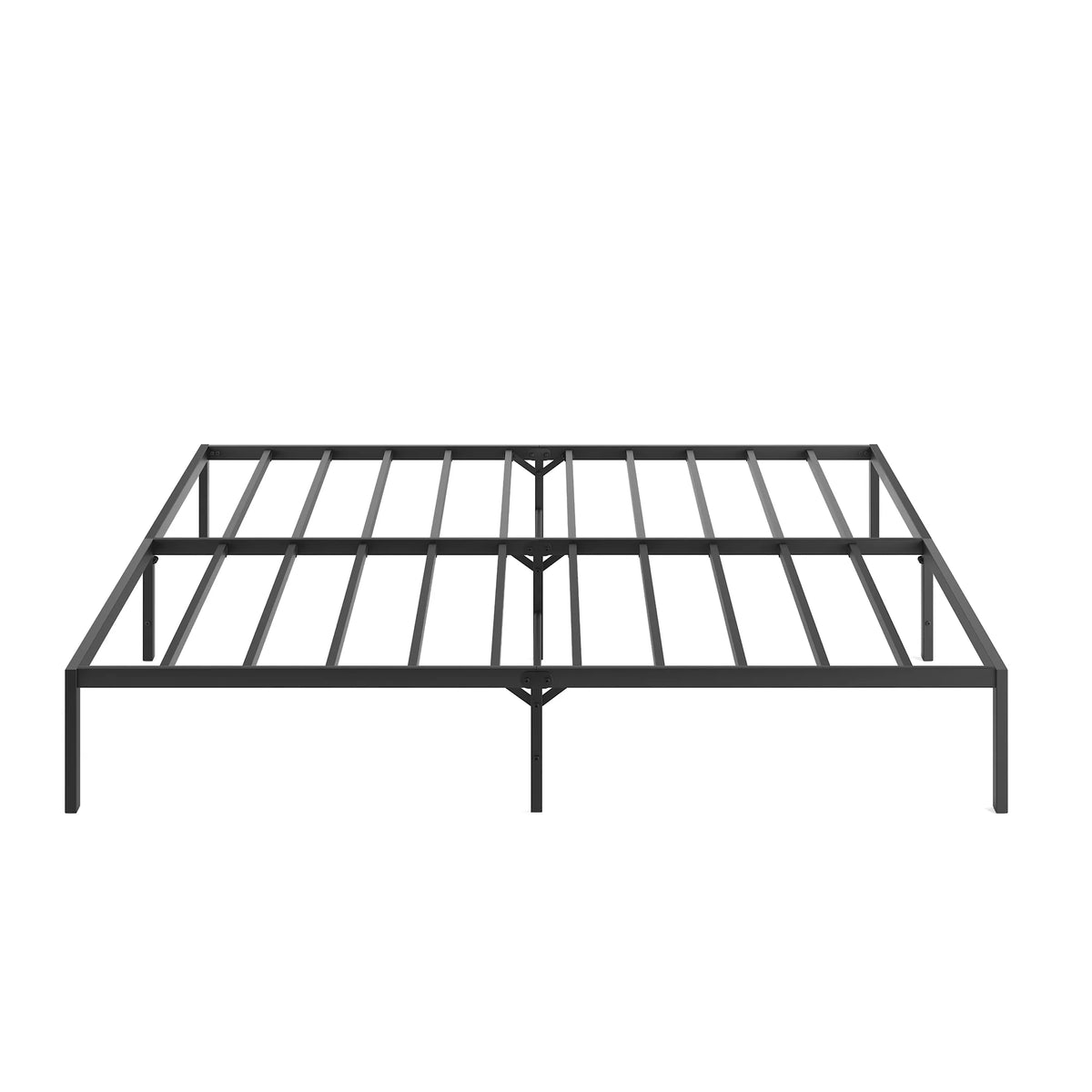 Black Metal Platform Bed Frame J326