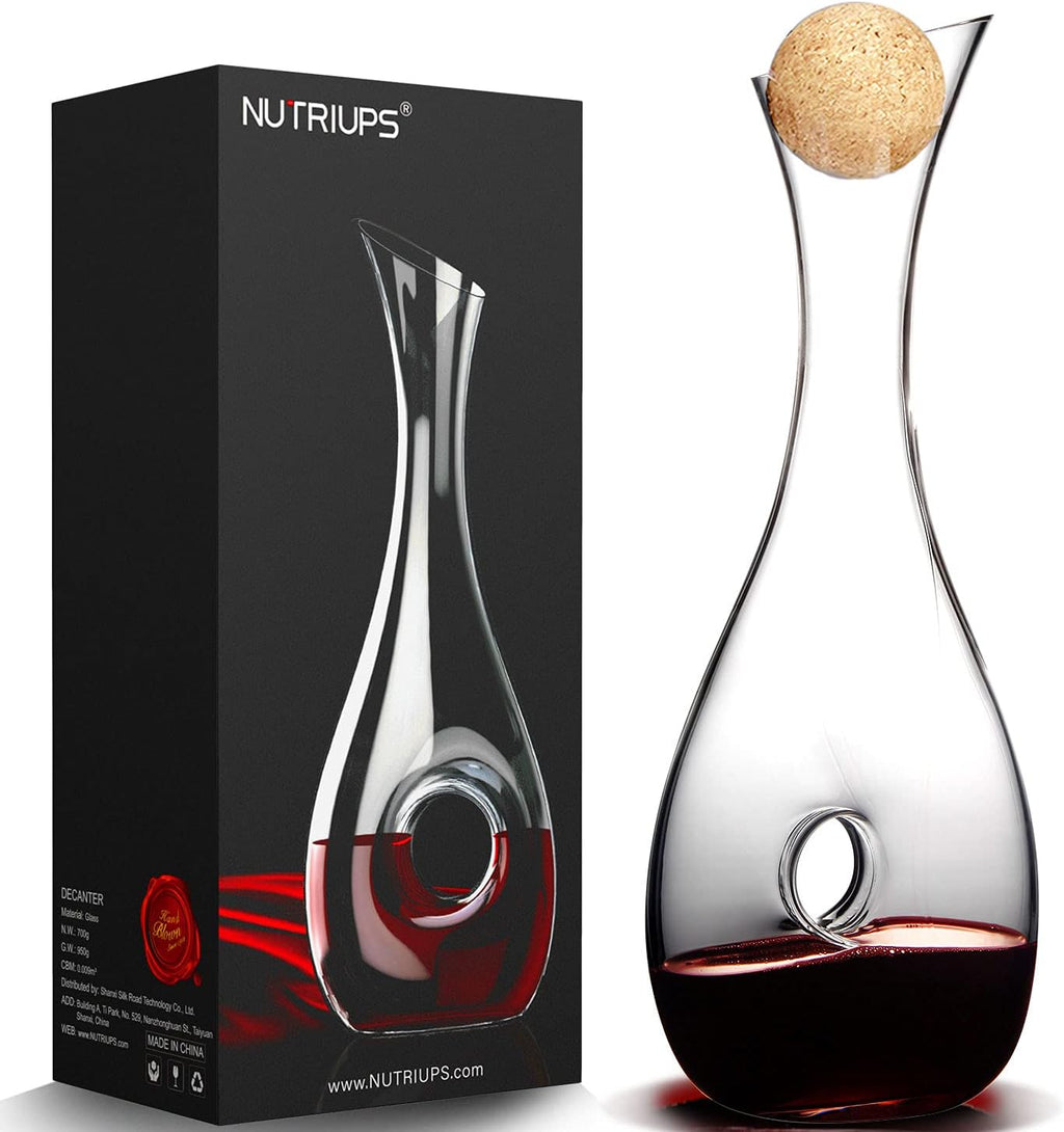 Wine Decanter with Stopper, Hand Blown, Pack of 2 X943001