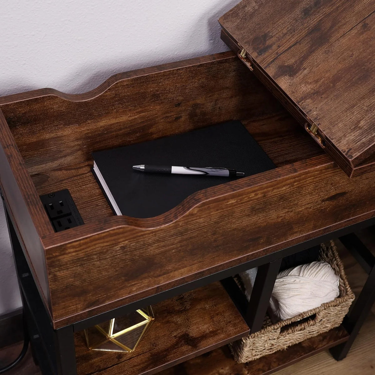 12 Inch Wide Narrow Charging End Table X184416