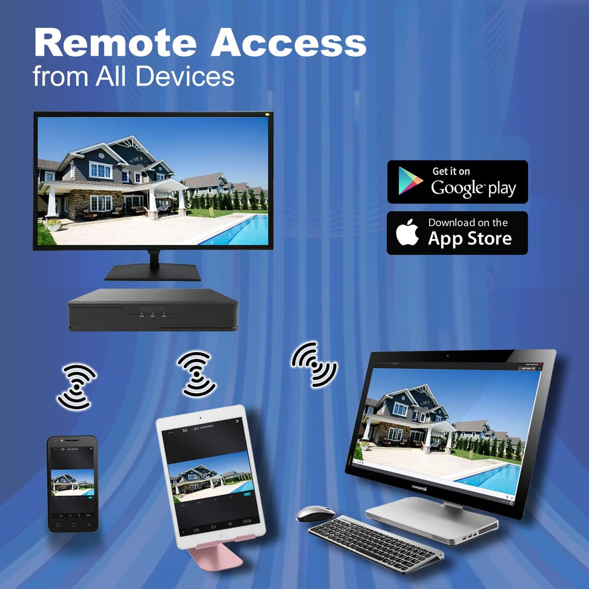16CH Security System Hybrid DVR/NVR with 2TB HDD E8621