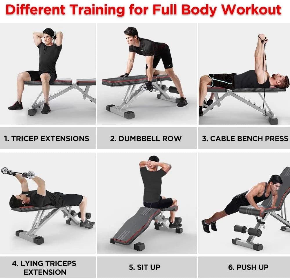 Adjustable Folding Weight Bench 330lbs Capacity X317