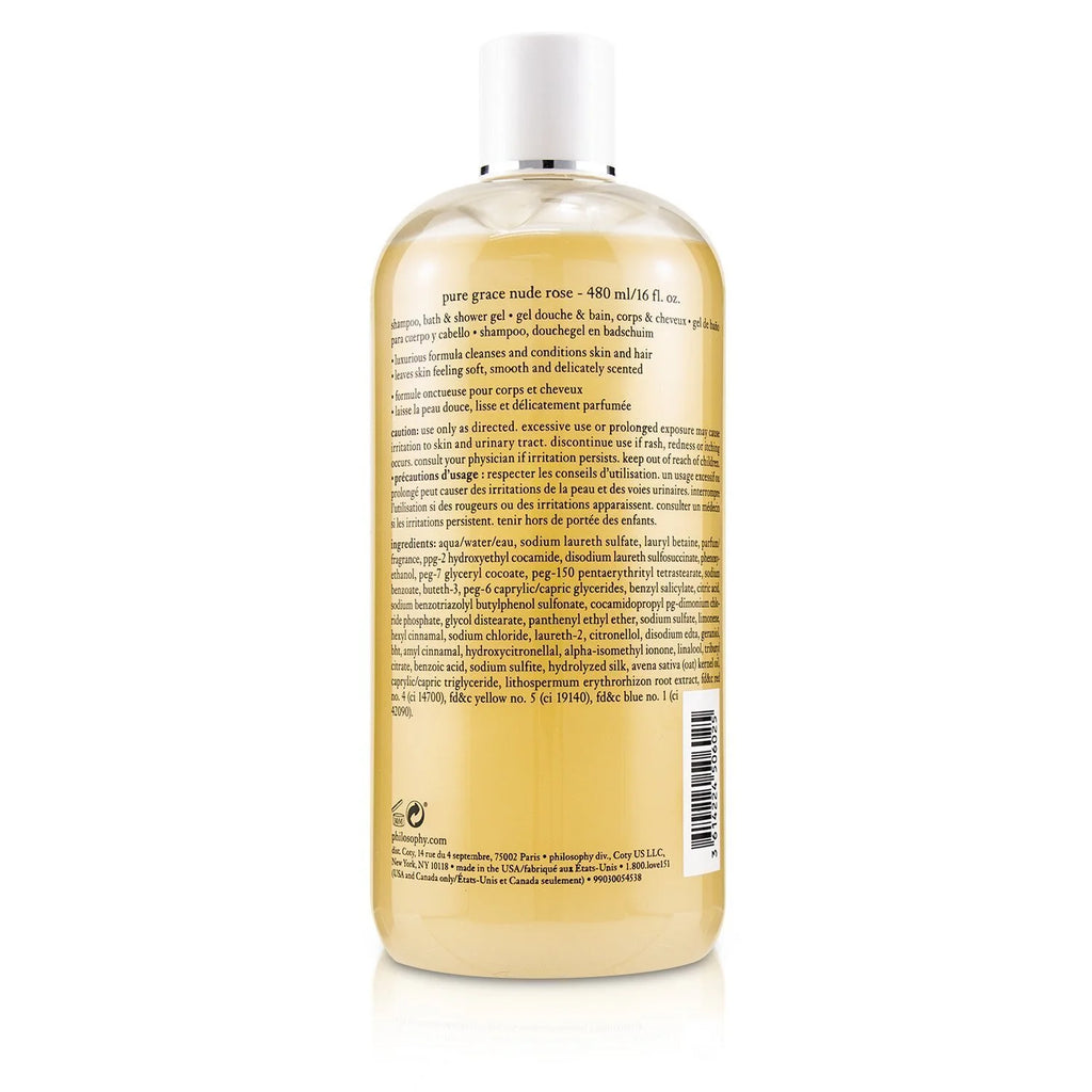 Pure Grace Nude Rose Shampoo, Bath & Shower Gel 480ml/16oz V39250