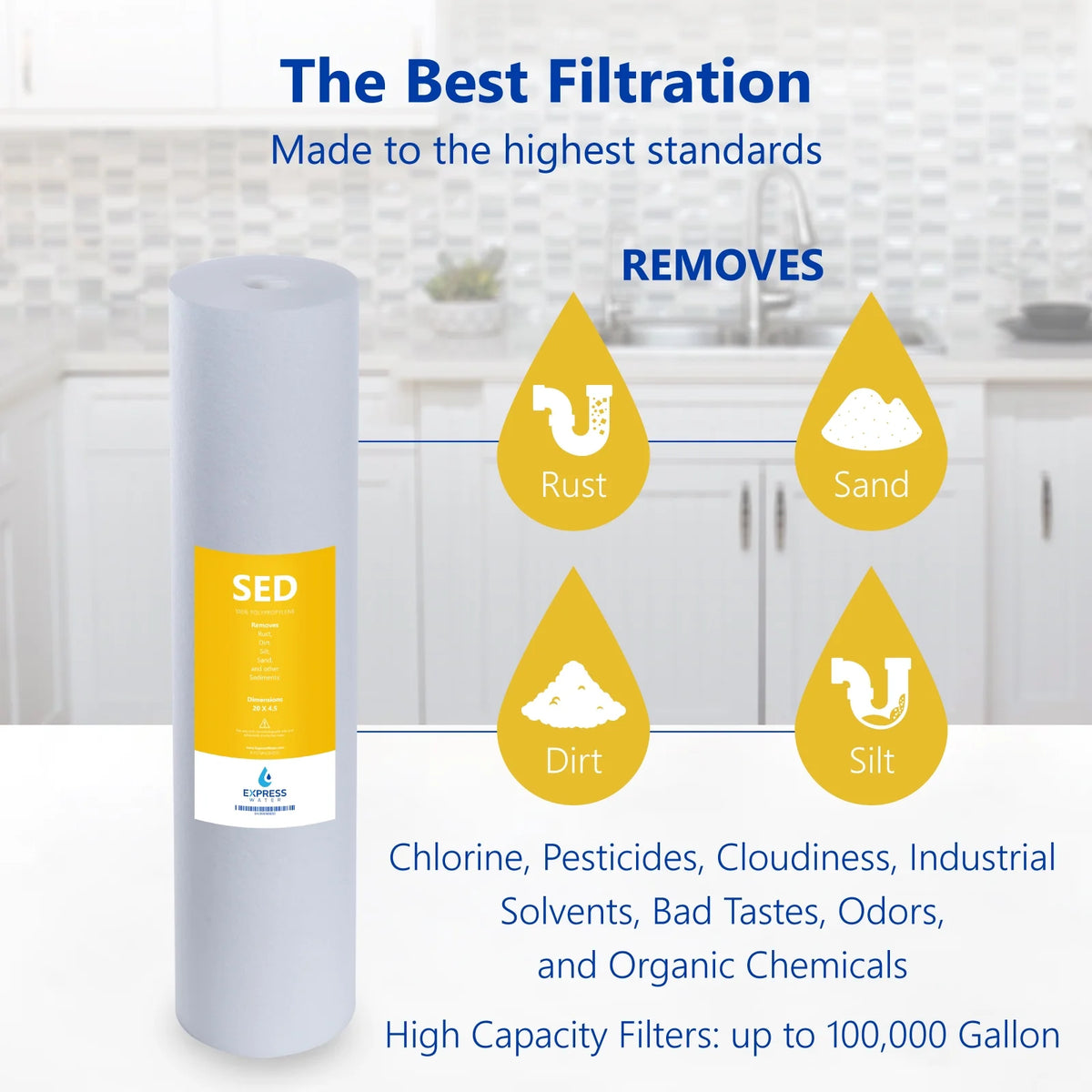 10 Pack 5 Micron Sediment Water Filter W248