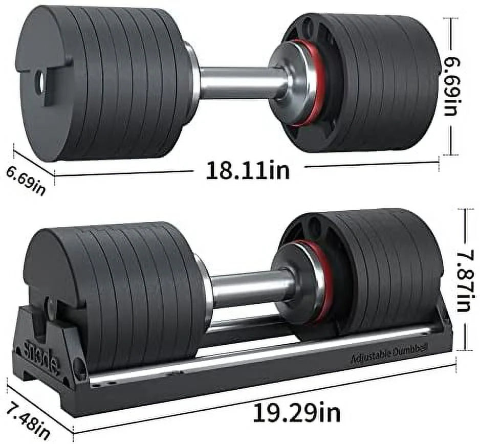 80 lbs Adjustable Dumbbell Set of 2 Cast Iron O630509