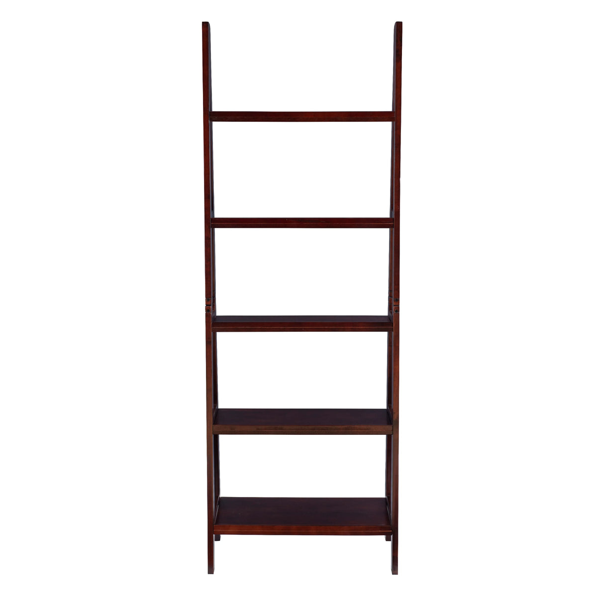 5-Shelf Ladder Bookcase, 72" Height, Espresso Finish Z102
