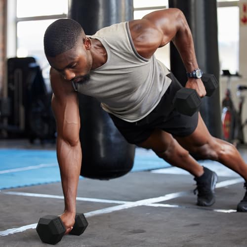 Rubber Encased Hex Dumbbell Sets P66429
