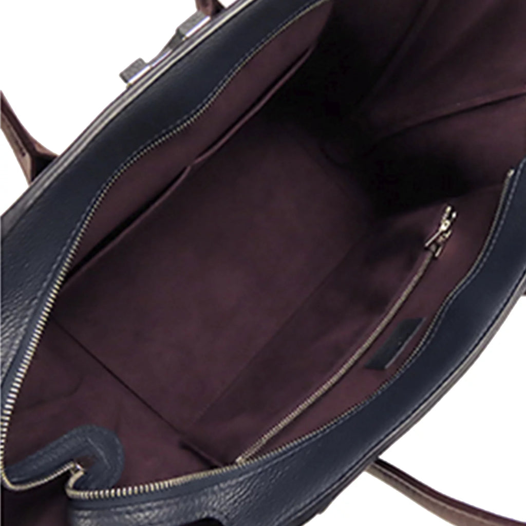 Blue Calf Leather Satchel V734