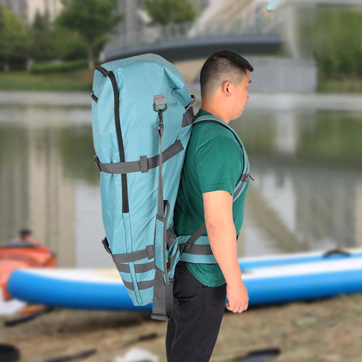 Inflatable Paddleboard Travel Bag Backpack with Adjustable Straps C594