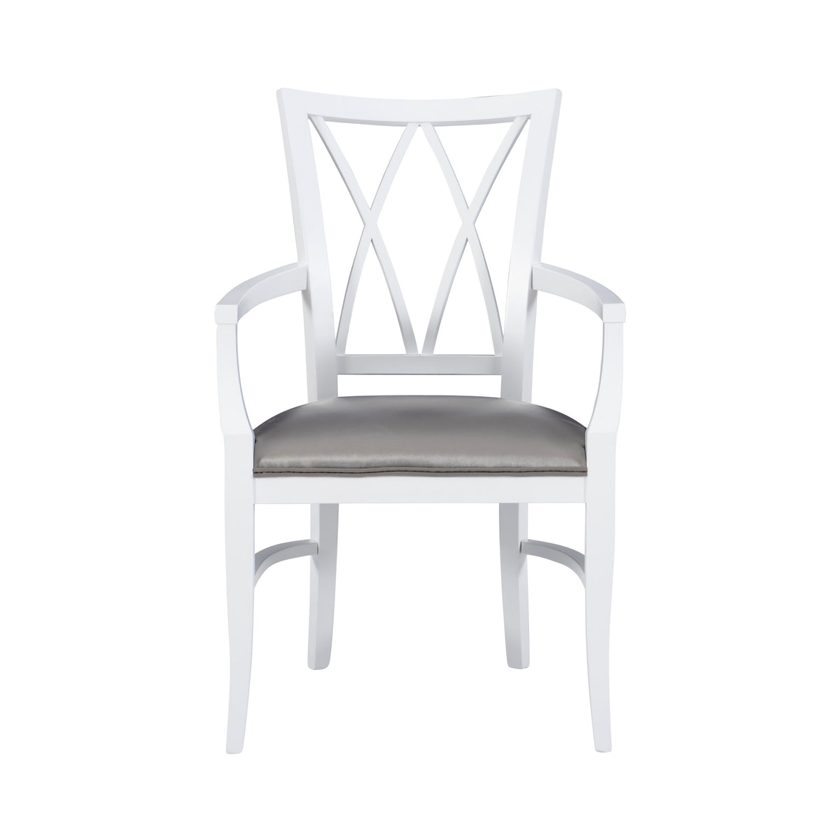 White Wood Dining Arm Chair B76495