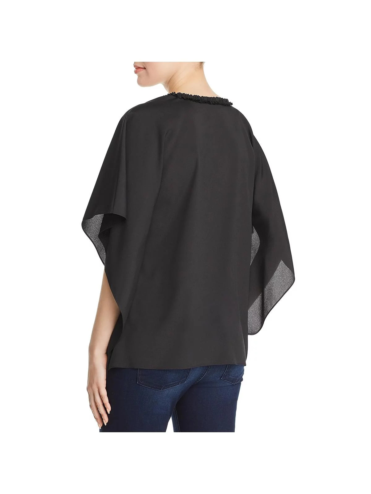 Sage V-Neck Ruffled Blouse B857520