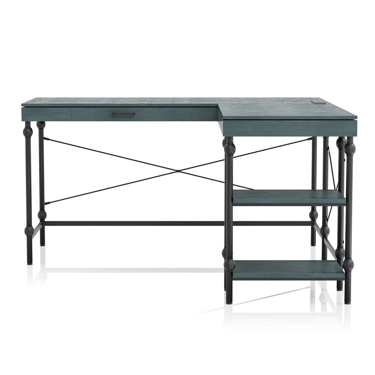 L-shaped Wooden Desk L3809