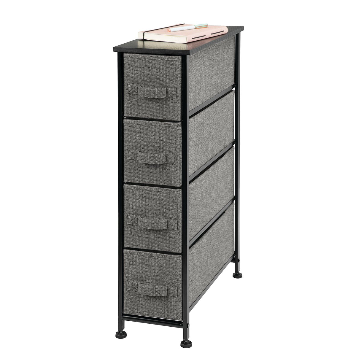 Narrow 4 Fabric Drawers Dresser Z601019