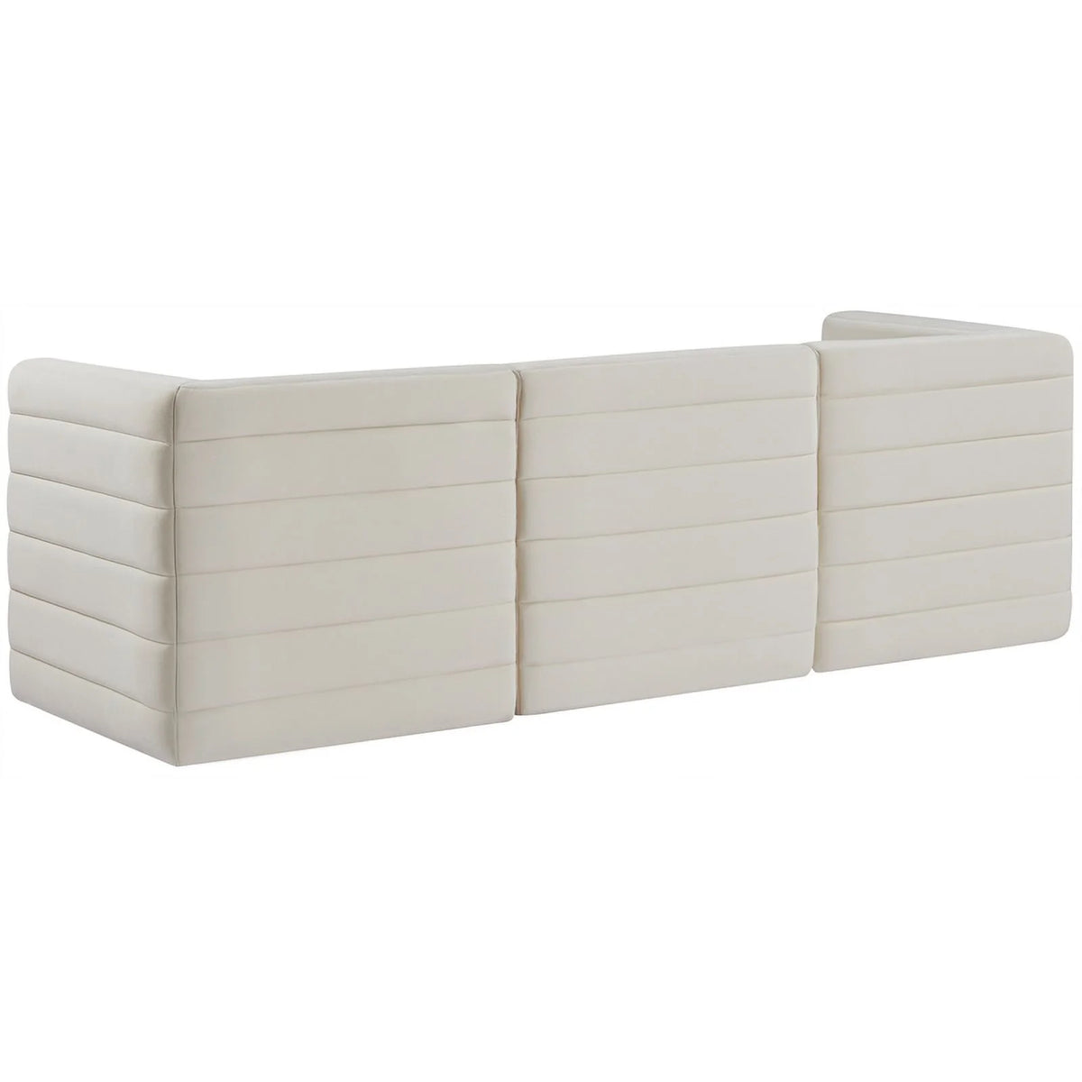 Cream Velvet Modular Sofa O499449