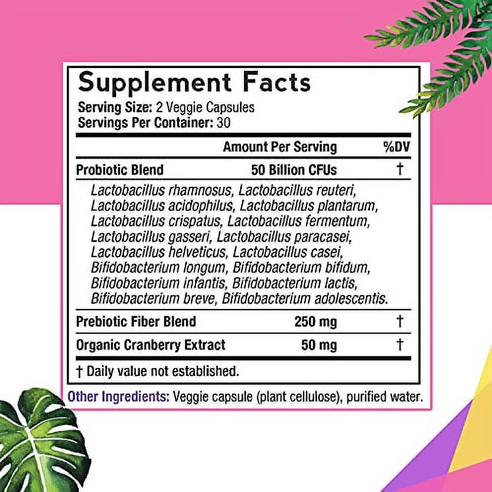Women's Probiotic 50 Billion CFU 60 Capsules U429