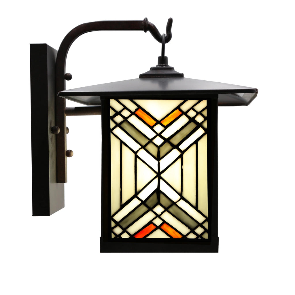 Bronze Stained Glass Wall Sconce X604