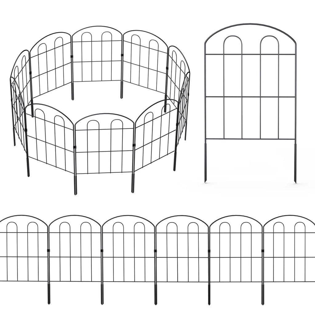 Coated Metal RustProof Folding Garden Fence D57140