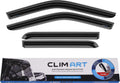 4 pcs Dark Smoke Rain Guards for Ford F150 SuperCrew L522