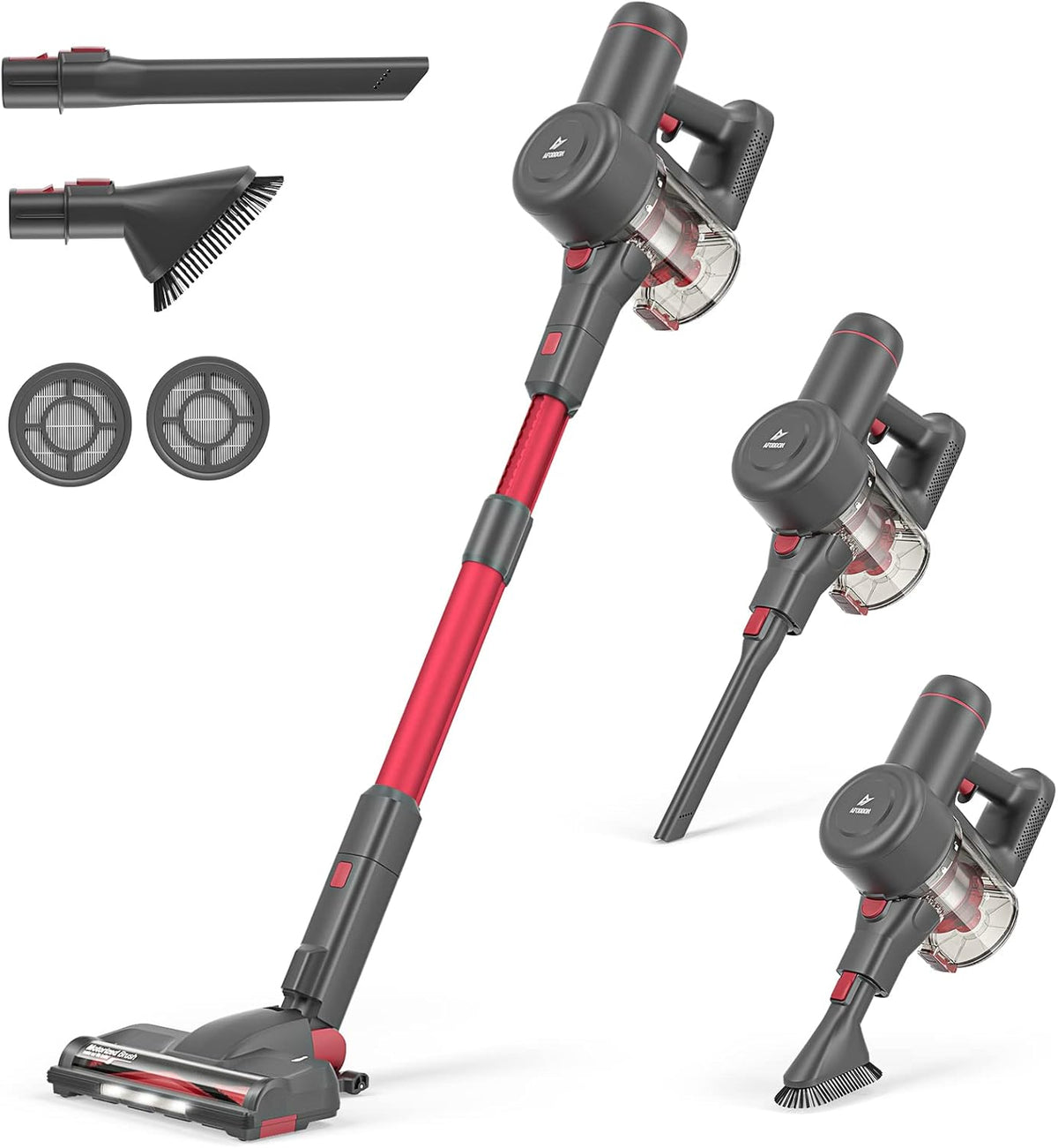 Cordless 250W 25000PA Stick Vacuum Cleaner with 2200mAh Battery 35Mins Runtime 6 in 1 Lightweight Vacuum Cleaner Q6386