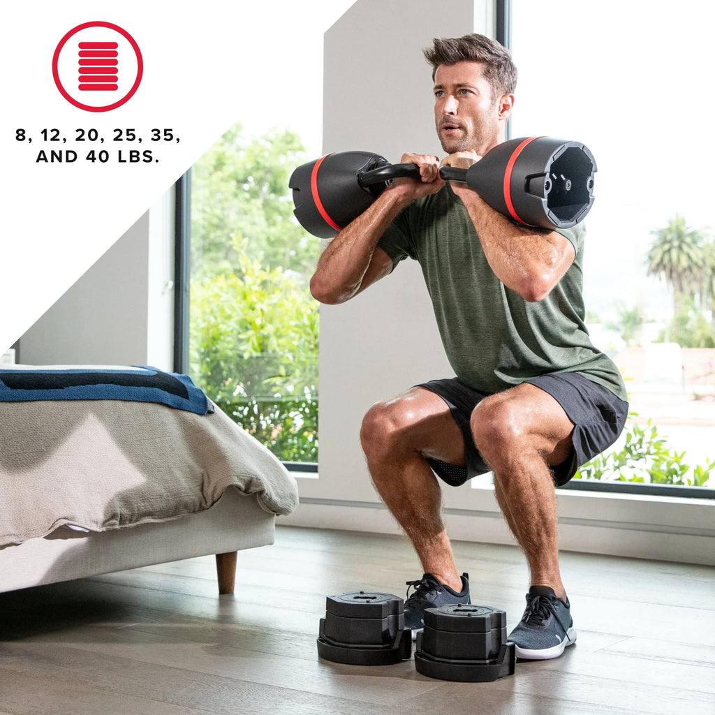 Adjustable Kettlebell, 6 Weight Settings from 8-40 lbs W59379