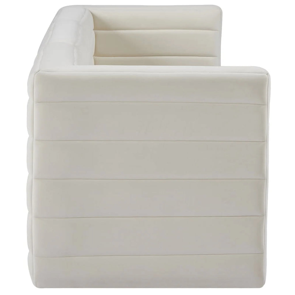 Cream Velvet Modular Sofa O499449