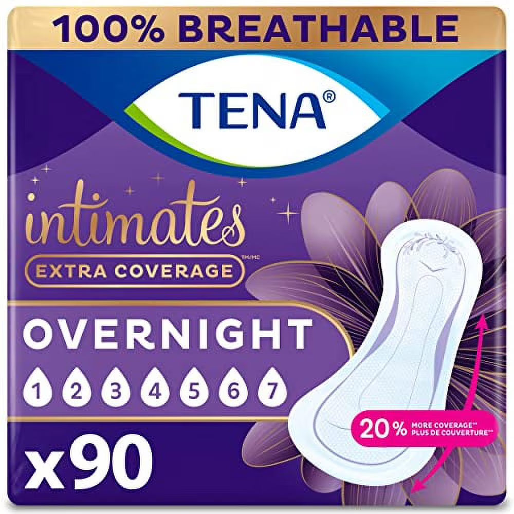 Incontinence Pad with Lie Down Protection, 90 Count Q321588