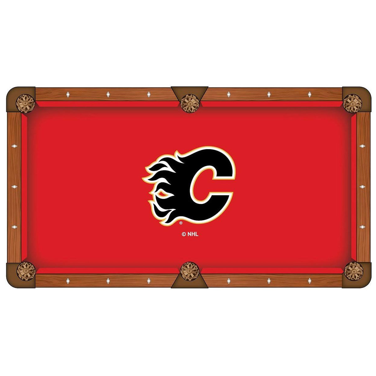 Calgary Flames Pool Table Cloth D5318
