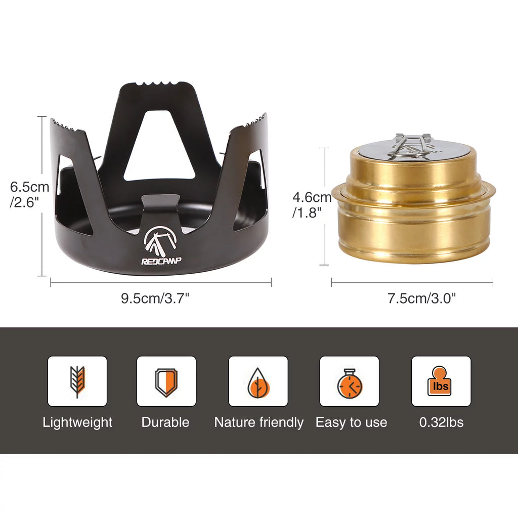 Lightweight Brass Alcohol Stove Burner with Stand Y3535