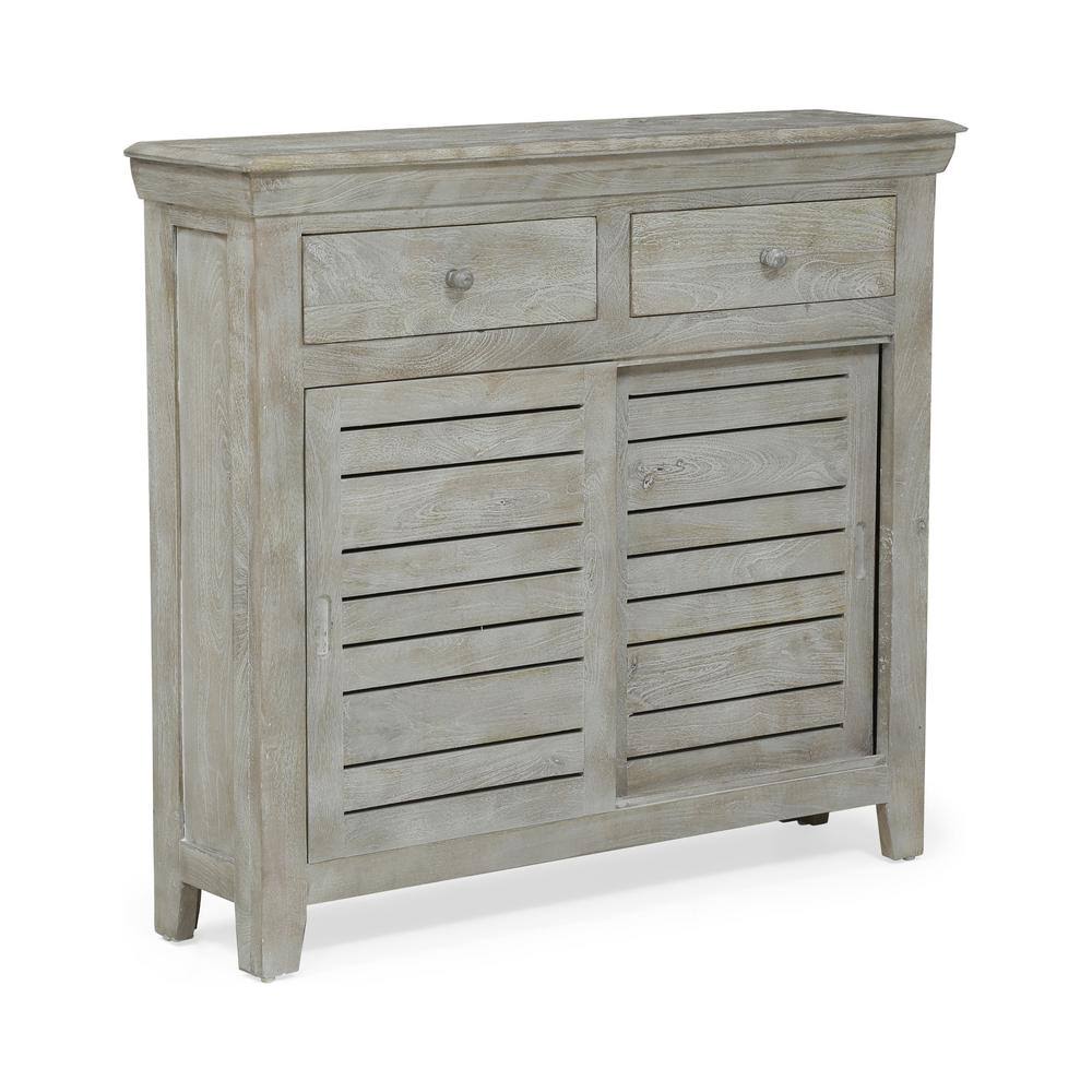 Sandblast Grey Accent Cabinet with Doors U326