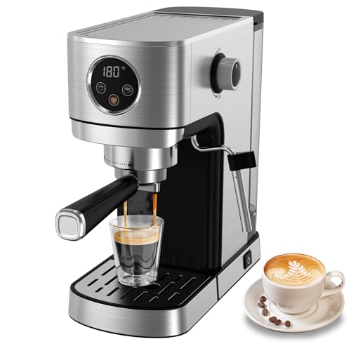 20 Bar Stainless Steel Espresso Machine with Steam Milk Frother O4443