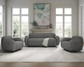 Boucle Sofa 3 Piece Set Grey E429